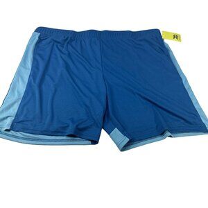 All In Motion Mens Sz XXL Short Mesh Moisture Wicking Two Front Pockets Blue New